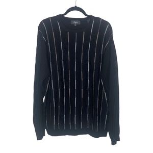 Villini 52% Merino Wool and 48% Acrylic Argile Ribbed Textured Stripe Sweater XL